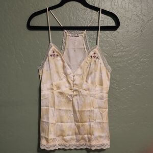 Floral Embroidered Yellow Camisole